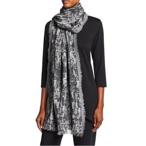Eileen Fisher Airy Wool Jacquard Scarf